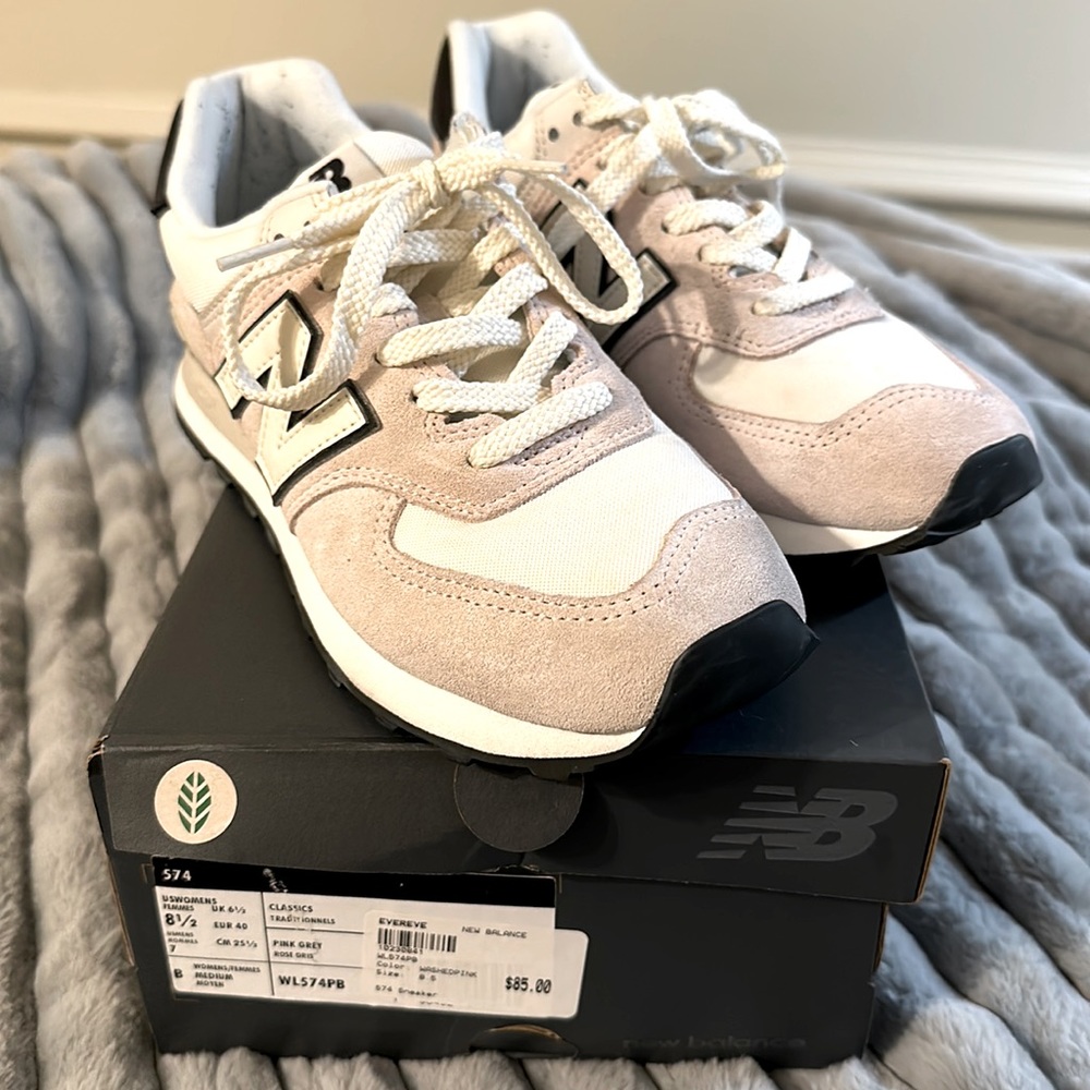 New Balance Women's Sneakers in Cream and White
